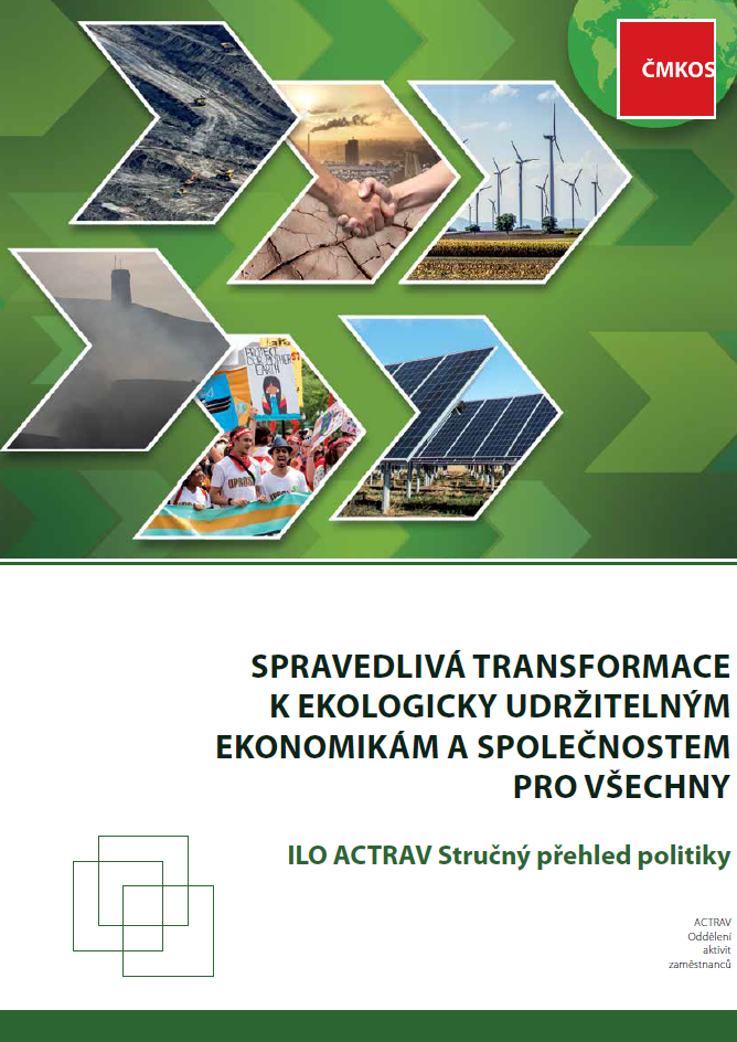 Obálka publikace Spravedlivá transformace k ekologicky udržitelným ekonomikám a společnostem pro všechny