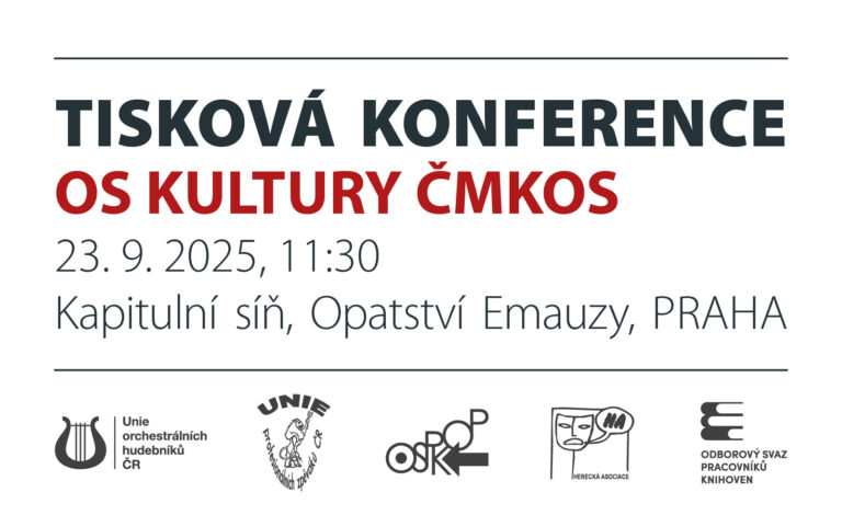 Tisková konference odborových svazů kultury ČMKOS online