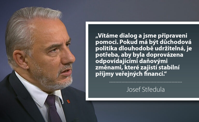 Pozitivní signály v důchodové politice je nezbytné doprovodit daňovými změnami