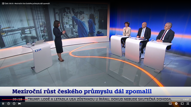 ČT24: Budoucnost ekonomiky je vážná