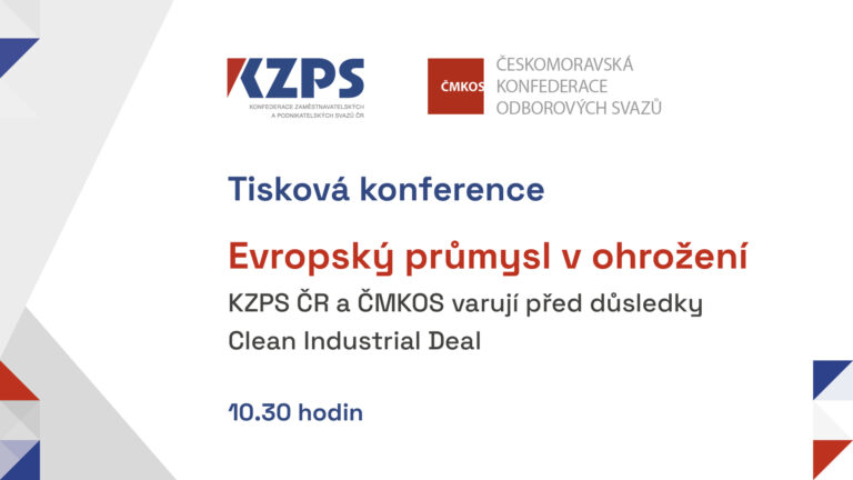 Tisková konference: Evropský průmysl v ohrožení – 18. 3. 2025