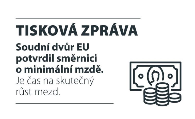 Soudní dvůr EU potvrdil směrnici o minimální mzdě. Je čas na skutečný růst mezd