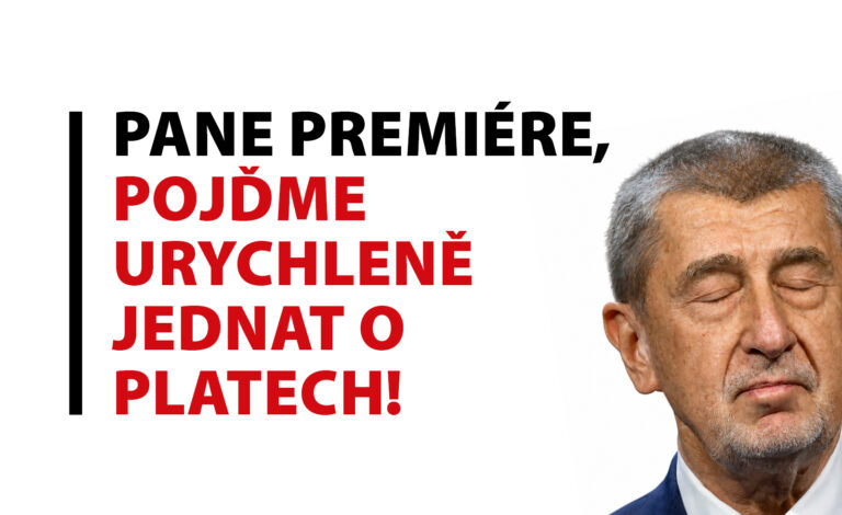 Vláda musí zahájit jednání o růstu platů ve veřejné sféře