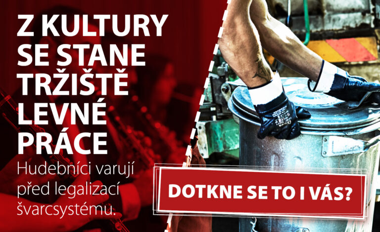 Z kultury se stane tržiště levné práce. Hudebníci varují před legalizací švarcsystému