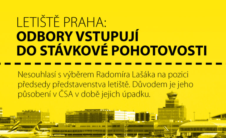 Stávková pohotovost na Letišti Praha: ČMKOS vyjadřuje jednoznačnou podporu