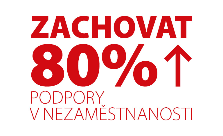 Chceme zachovat 80% podporu v nezaměstnanosti